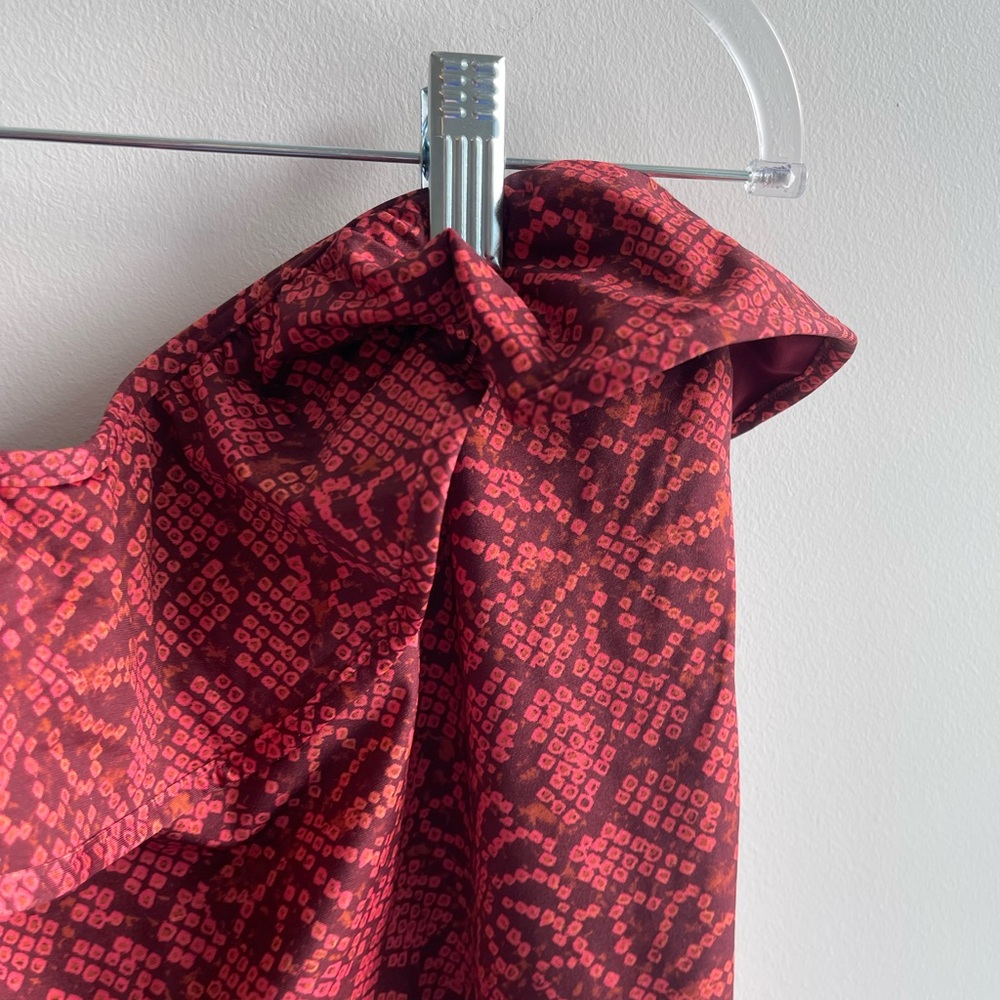 Ulla Johnson Red Patterned One-Shoulder Swimsuit - image 4